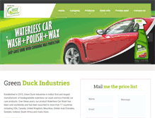 Tablet Screenshot of greenduckindustries.com